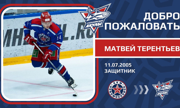 Матвей Терентьев пополнил состав «Сахалинских Акул»